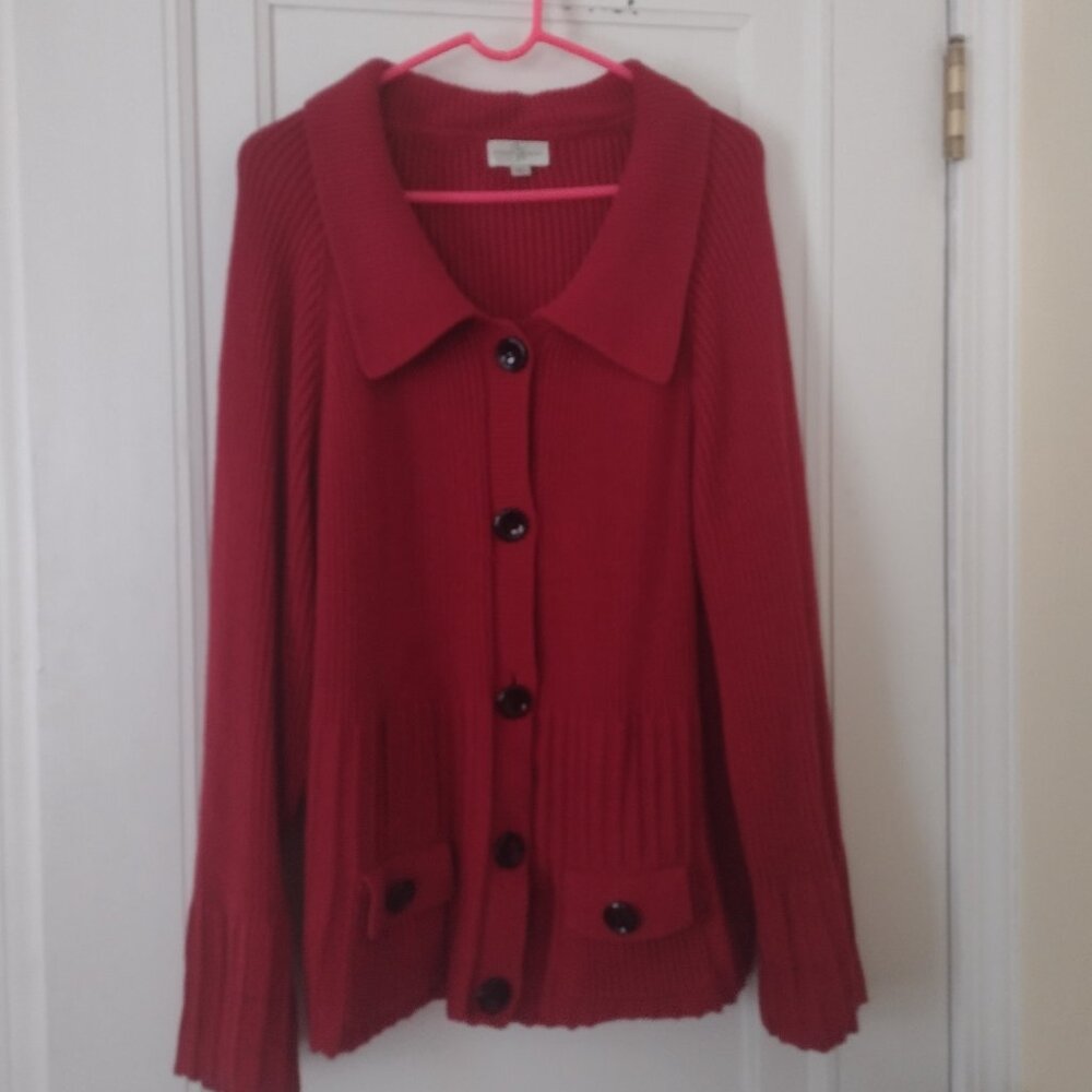 Chunky Red Granmillenial Sweater